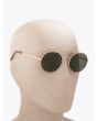 8000 Eyewear 8M6 Sunglasses Gold Shiny Front View with a Mannequin