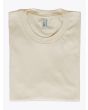 American Apparel 2001 Men’s Organic Fine Jersey S/S T-shirt Natural Folded Front View