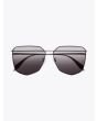 Alexander McQueen Metal Shield Piercing Frame Sunglasses Ruthenium 1