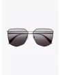Alexander McQueen Metal Shield Piercing Frame Sunglasses Ruthenium 1