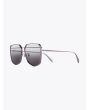 Alexander McQueen Metal Shield Piercing Frame Sunglasses Ruthenium 2