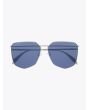 Alexander McQueen Metal Shield Piercing Frame Sunglasses Silver 1