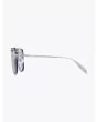 Alexander McQueen Metal Shield Piercing Frame Sunglasses Silver 3