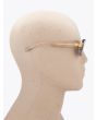 Balmain B-VI Square-Frame Grey Crystal Sunglasses with mannequin side view