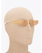 Balmain Sunglasses Fixe Rimless White Gold Three-quarters View