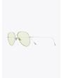 Cutler and Gross 1266 Aviator Sunglasses Palladium Plated with Pale Green Lens 2