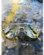 Subsystem - Dita Sunglasses Aviator Black Iron/Gold front on the ice frame view