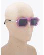 Kuboraum Mask P8 D-Frame Sunglasses Cyclamen with mannequin three-quarter right view