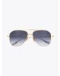 Subsystem - Dita Sunglasses Aviator Yellow Gold/Silver front view