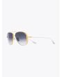 Subsystem - Dita Sunglasses Aviator Yellow Gold/Silver front view three-quarter