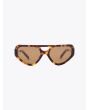 Fakbyfak Cyber Limbo Sunglasses Havanas/Solid Brown Front 