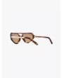 Fakbyfak Cyber Limbo Sunglasses Havanas/Solid Brown Back Three-quarters