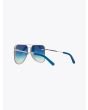 Fakbyfak X Manish Arora Sunglasses Gold/Blue Back Three-quarters