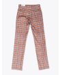 GBS trousers Lido Cotton Check Brown Front View Back View