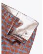GBS trousers Lido Cotton Check Brown Inside Front View