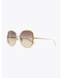 Gucci Squared Shape Sunglasses Gold / Gold 002 3