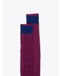 Gallo Long Socks Twin Ribbed Cotton Red / Blue 3