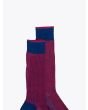 Gallo Short Socks Twin Ribbed Cotton Red / Blue 3