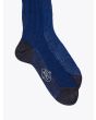 Gallo Short Socks Twin Ribbed Cotton Blue / Anthracite 2