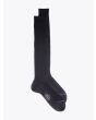 Gallo Ribbed Cotton Long Socks Anthracite 1