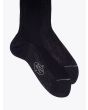 Gallo Ribbed Cotton Long Socks Black 3
