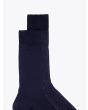 Gallo Ribbed Cotton Short Socks Navy Blue 2