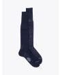 Gallo Long Socks Plain Wool Navy Blue 1