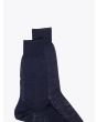 Gallo Short Socks Plain Wool Navy Blue 3
