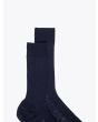 Gallo Short Socks Ribbed Wool Navy Blue 3