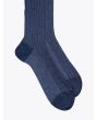 Gallo Long Socks Twin Ribbed Cotton Denim 2