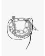 Goti BR1154 Silver Bracelet w/Leather