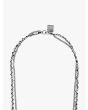 Goti CN1247 Silver Necklace w/Stone Closing Details