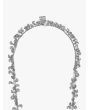 Goti CN1283 Silver Necklace w/Leaves Double Chain Details