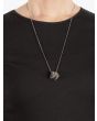 Goti CN914 Silver Necklace w/Frames Details with Model