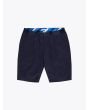Giab's Archivio Magnifico Stretch Cotton Pleated Short Navy Blue 1