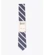 The Hill-Side Pointed Tie Cotton/Linen Narrow Border Stripe - E35 SHOP