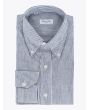 Salvatore Piccolo Shirt BD Cotton Oxford Striped Indigo - E35 SHOP