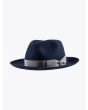 Borsalino 50-Grammi Fedora Hat Navy Blue - E35 SHOP