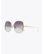 Gucci Sunglasses Squared Metal Gold/Gold 001 - E35 SHOP