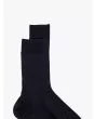 Gallo Short Socks Ribbed Wool Black - E35 SHOP