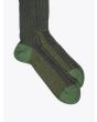 Gallo Long Socks Twin Ribbed Cotton Green - E35 SHOP