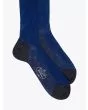 Gallo Long Socks Twin Ribbed Cotton Blue / Anthracite - E35 SHOP