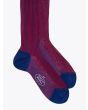 Gallo Long Socks Twin Ribbed Cotton Red / Blue - E35 SHOP