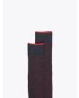 Gallo Long Socks Twin Ribbed Cotton Anthracite / Red - E35 SHOP