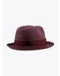 Borsalino Alessandria Trilby Hat Red Violet - E35 SHOP