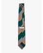 Salvatore Piccolo Striped Wool/Silk Green Tie - E35 SHOP