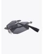 Kuboraum Mask H40 Frameless Sunglasses Black with folded front view