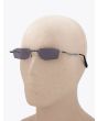 Kuboraum Mask H40 Frameless Sunglasses Black with mannequin three-quarter left view