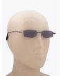 Kuboraum Mask H40 Frameless Sunglasses Black with mannequin three-quarter right view