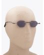 Kuboraum Mask H45 Frameless Sunglasses Black with mannequin three-quarter right view